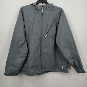 Columbia Full-zip Oversized Hooded Light weight Windbreaker Jacket XXL Men Gray
